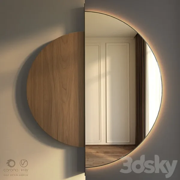3DSky - Wall Mirror Half Moon Mirror - Image 2