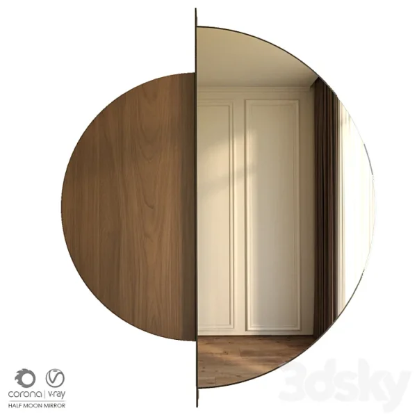 3DSky - Wall Mirror Half Moon Mirror