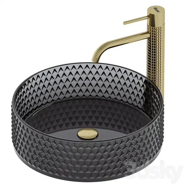 3DSky - Washbasin Rea Cristal Black