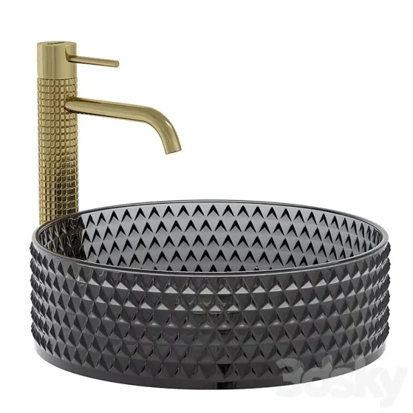 3DSky - Washbasin Rea Cristal Black - Image 2