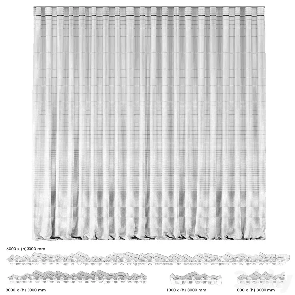 3DSky - Curtains with Folds on the Floor of Fine Linen - Image 5