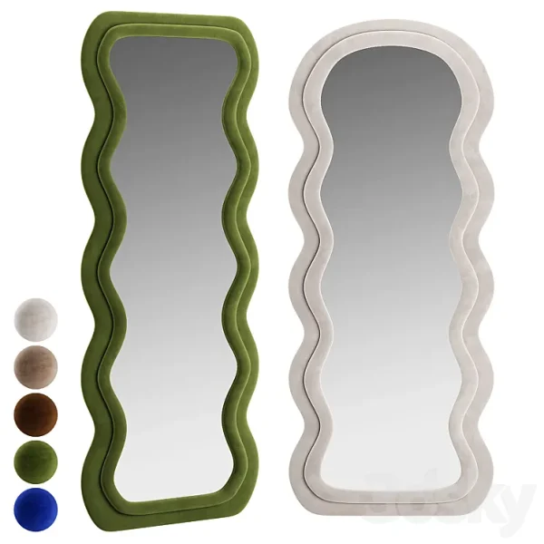 3DSky - Plush Waves Floor Mirror