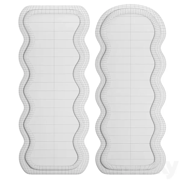 3DSky - Plush Waves Floor Mirror - Image 5