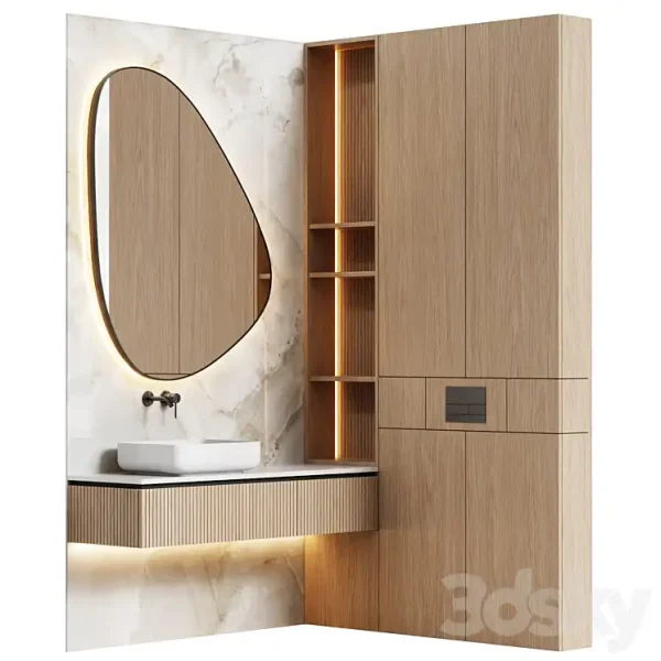 3DSky - Bathroom Furniture 01 in a Modern Minimalist Style