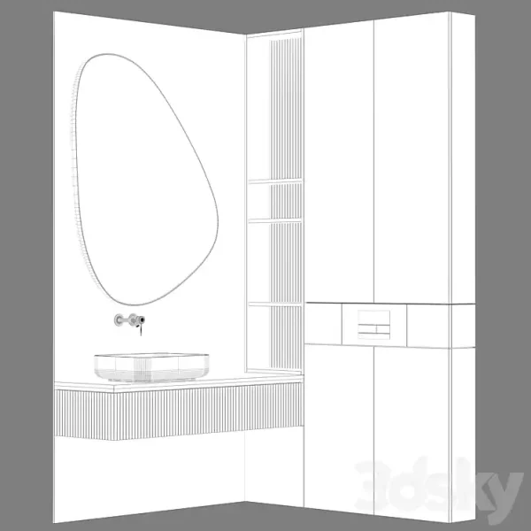 3DSky - Bathroom Furniture 01 in a Modern Minimalist Style - Image 3