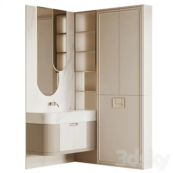 3DSky - Bathroom Furniture Beige