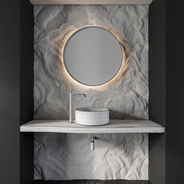 3DSky - Bathroom Furniture Gray Rock Wall - Image 2