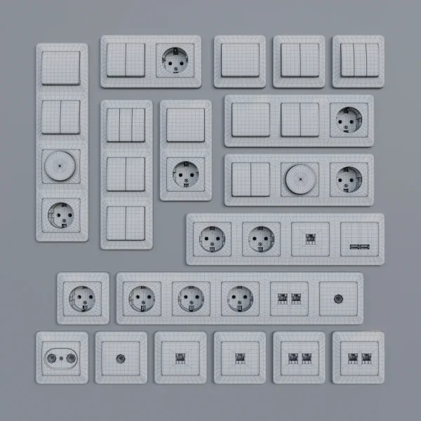 3DSky - Sockets and Switches Schneider Electric Glossa - Image 4