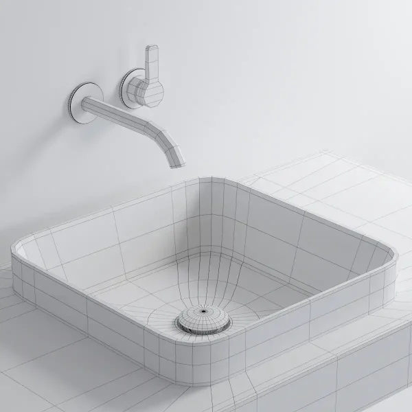 3DSky - Ceramica Cielo Enjoy 40 Rectangular Washbasin - Image 2