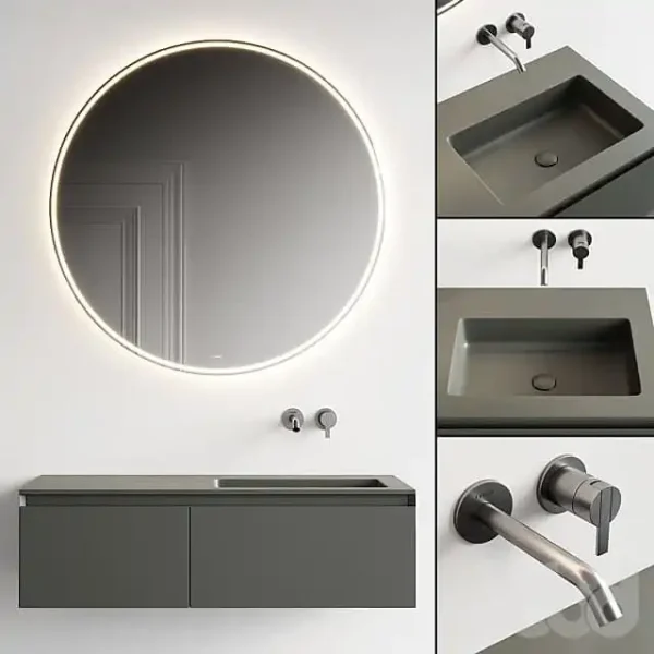 3DSky - Inbani Strato Vanity Unit Set 6