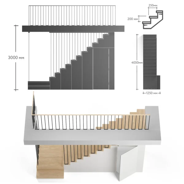 3DSky - Staircase with Storage - Image 3