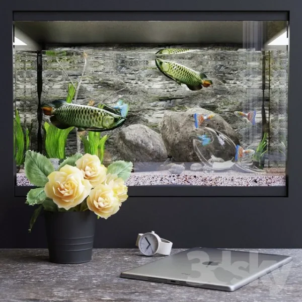 3DSky - Decorative Set with Aquarium