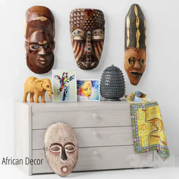 3DSky - African Masks Decorative Set 1