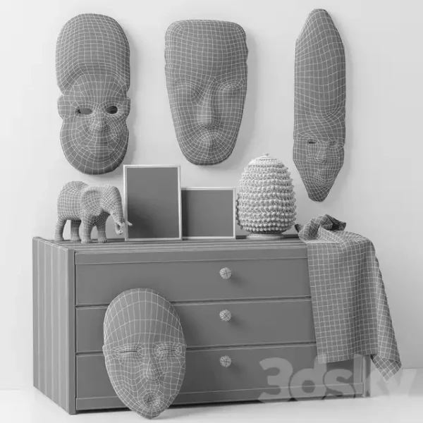 3DSky - African Masks Decorative Set 1 - Image 2