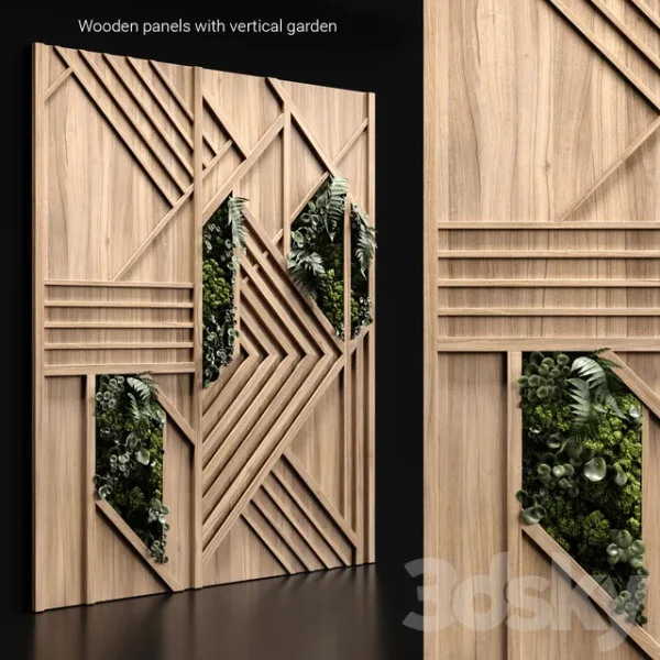 3DSky - Wooden Panels and Vertical Garden 3