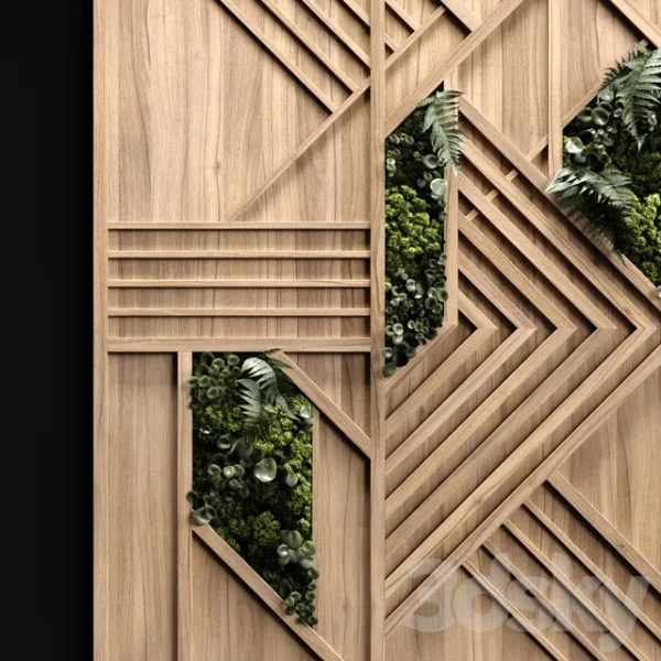 3DSky - Wooden Panels and Vertical Garden 3 - Image 2