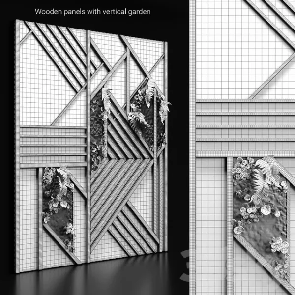 3DSky - Wooden Panels and Vertical Garden 3 - Image 3