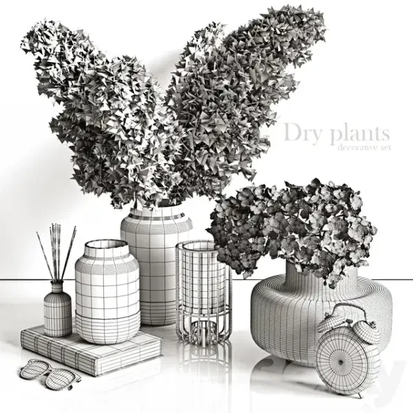 3DSky - Decorative Set with Dry Plants 4 - Image 3