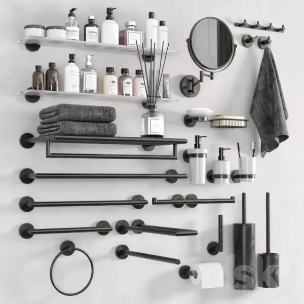 3DSky - DARK Bathroom Accessories by BEMETA