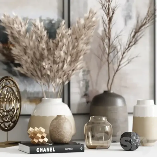 3DSky - Pampa Grass Vase Decor Set 14 - Image 3