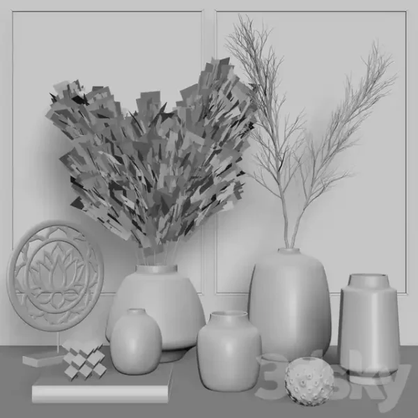 3DSky - Pampa Grass Vase Decor Set 14 - Image 4