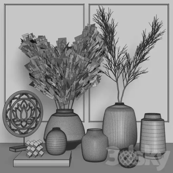 3DSky - Pampa Grass Vase Decor Set 14 - Image 5