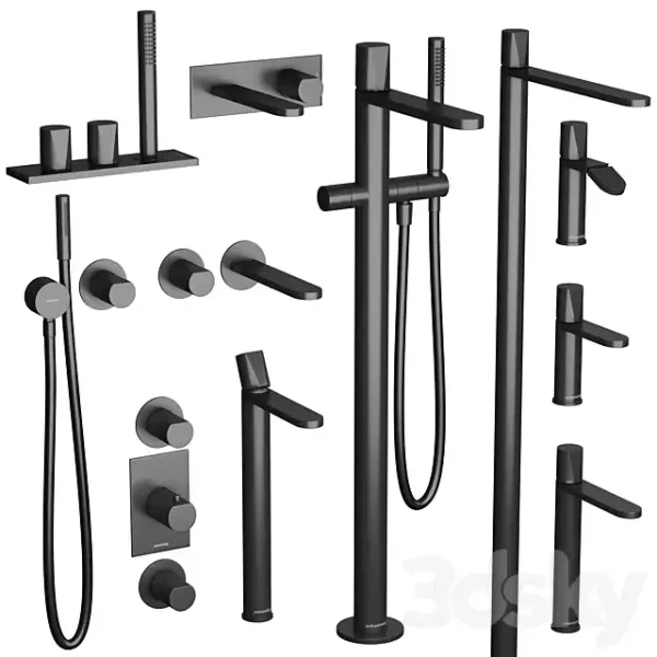 3DSky - Mixer Taps Antoniolupi Indigo Faucets Set