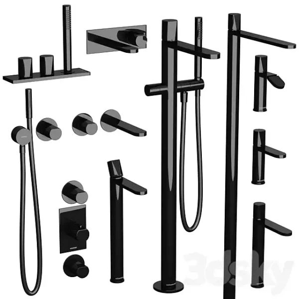 3DSky - Mixer Taps Antoniolupi Indigo Faucets Set - Image 2