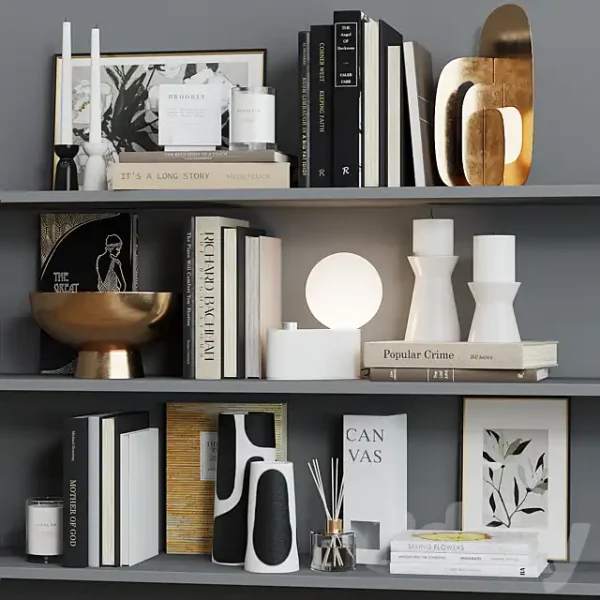3DSky - Decor Shelf Set 13 West Elm - Image 3