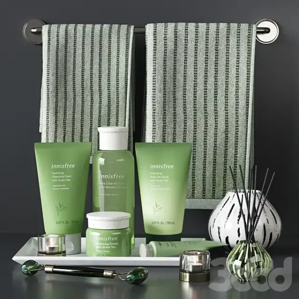3DSky - Innisfree Green Tea Cosmetics Decor Set