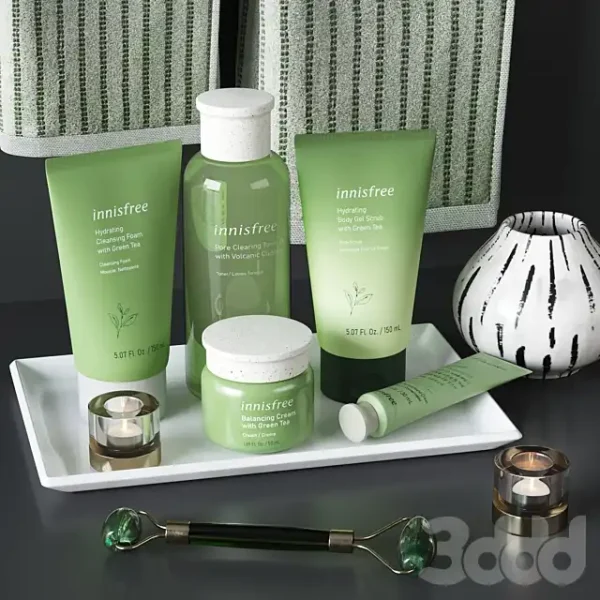 3DSky - Innisfree Green Tea Cosmetics Decor Set - Image 2