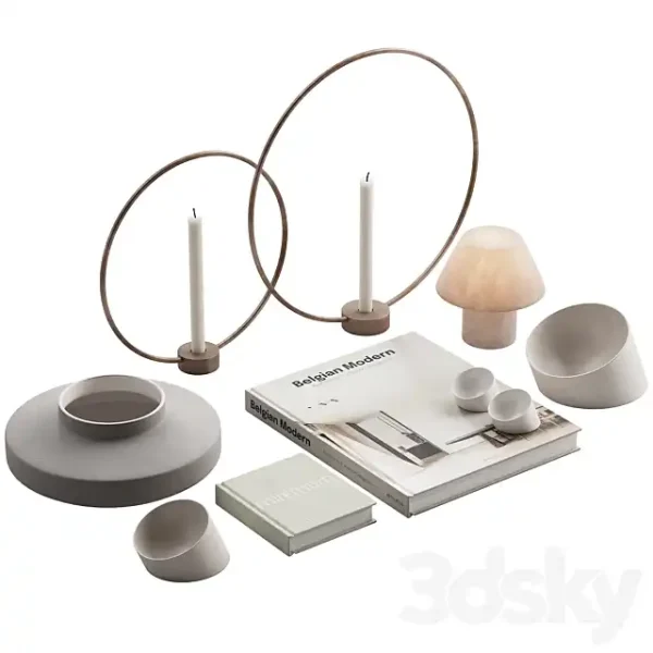 3DSky - 056 Living Decor Set Minimum Neutral Pack 01