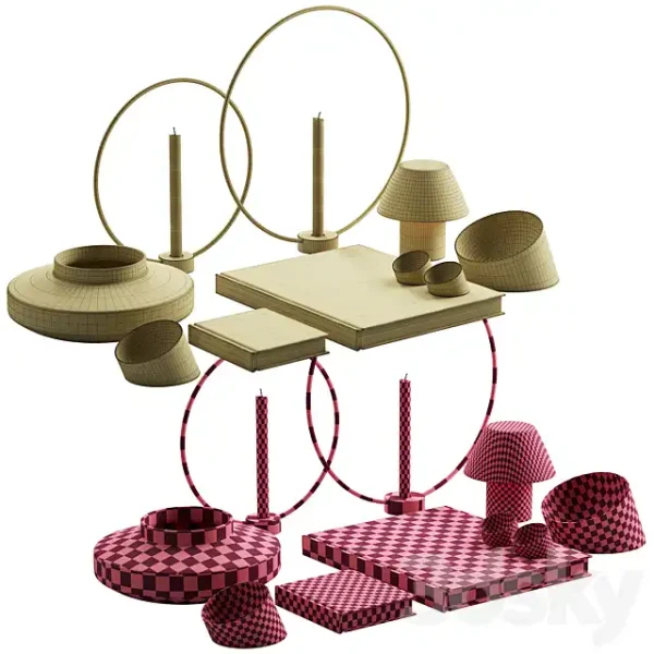 3DSky - 056 Living Decor Set Minimum Neutral Pack 01 - Image 4