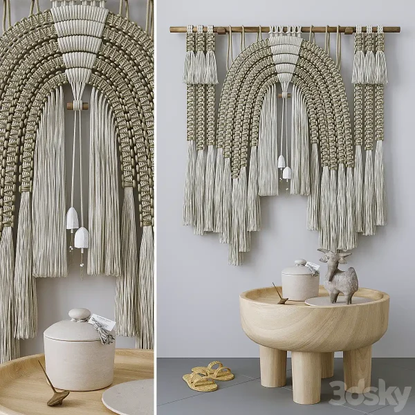 3DSky - Decorative Set With Wall Hanging Macrame 5