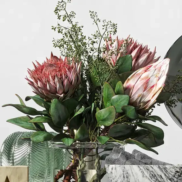3DSky - Decorative Set 019 with a Bouquet of Proteus - Image 3