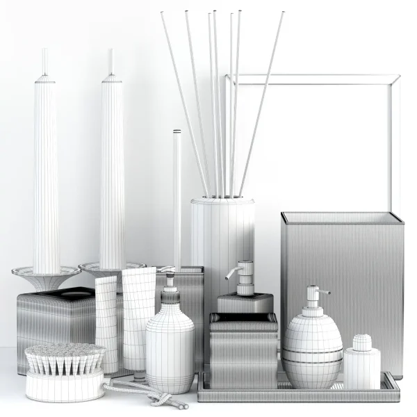 3DSky - Parello Pleated Black Bath Accessories - Image 3