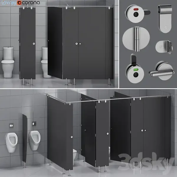 3DSky - Sanitary Partitions for Public Toilets FunderMax 1
