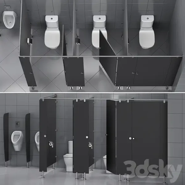 3DSky - Sanitary Partitions for Public Toilets FunderMax 1 - Image 2
