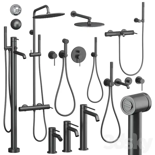 3DSky - Gattoni Circle Two Shower and Faucet Set