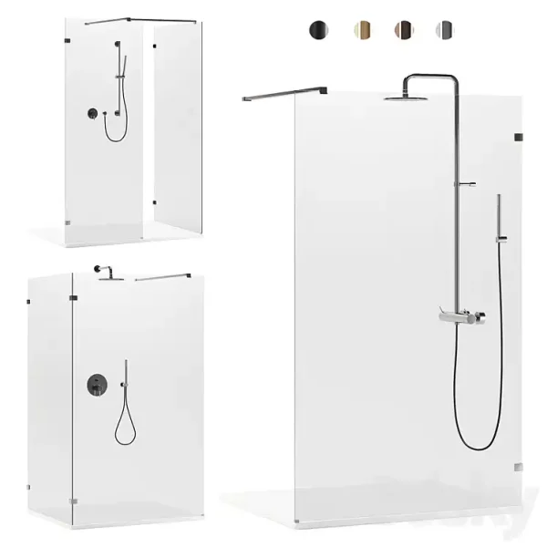 3DSky - Arblu Walk in Separet Elite Shower Enclosures