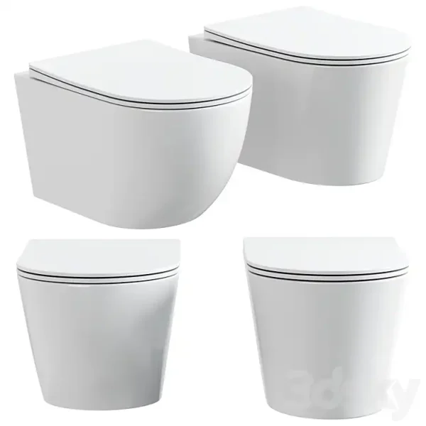 3DSky - Wall Hung Toilet Bowl Aquanet Atago and Cetus