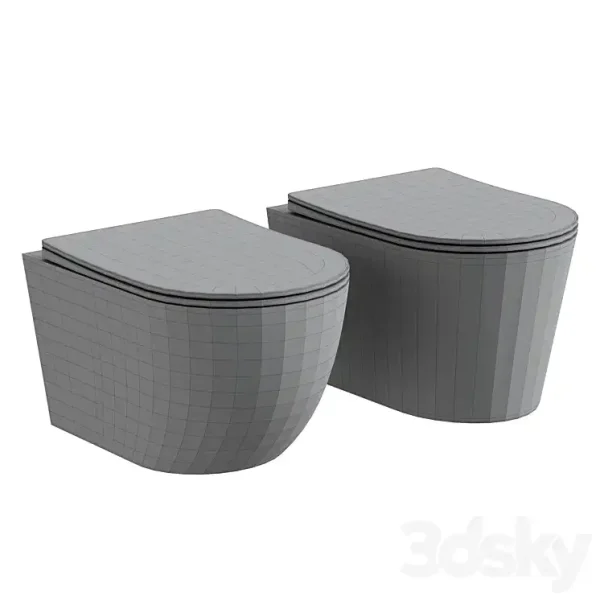 3DSky - Wall Hung Toilet Bowl Aquanet Atago and Cetus - Image 2