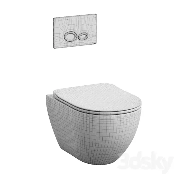 3DSky - Creavit Free Toilet with Drop Button - Image 2