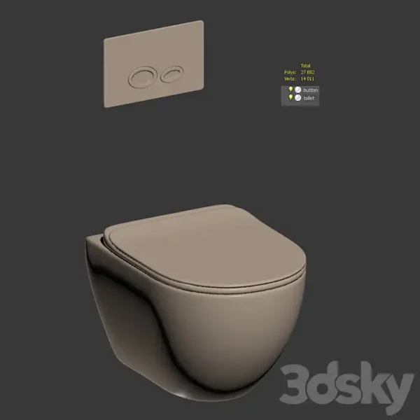 3DSky - Creavit Free Toilet with Drop Button - Image 3