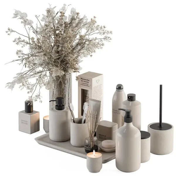 3DSky - Bathroom Accessory Set with Dried Plants Set 20