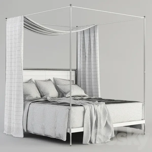 3DSky - RH 19TH WITH FRENCH IRON CANOPY BED - Image 2