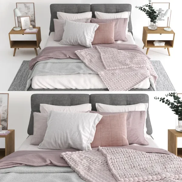 3DSky - Scandinavian Bedroom Set 001 - Image 2