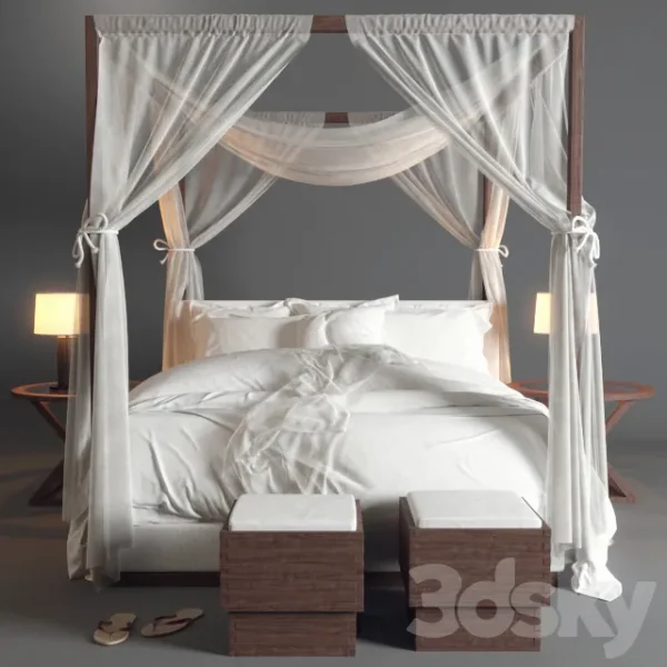 3DSky - Desert Modern Canopy Bed Ralph Lauren