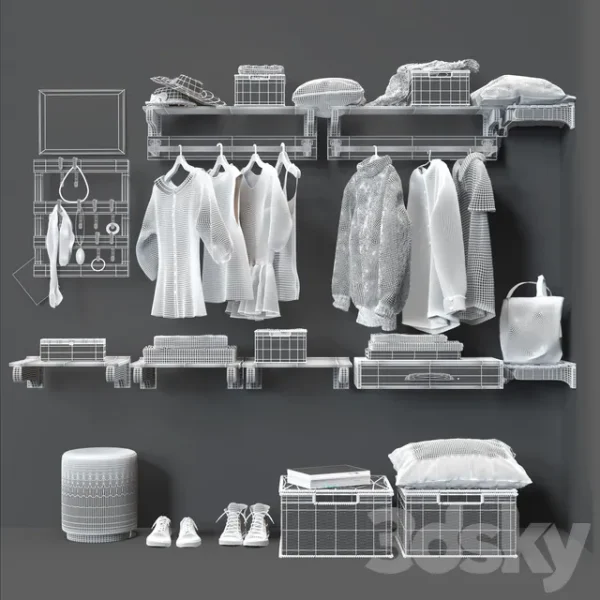 3DSky - Hallway Pottery Barn Declan Closet Accessories - Image 3
