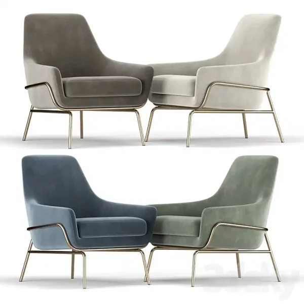 3DSky - Coco Velvet Lounge Chair